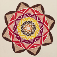 Červená mandala 1