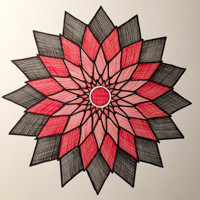 Červená mandala 3