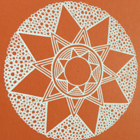 Oranžová mandala 2