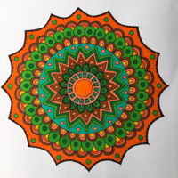 Oranžová mandala 3
