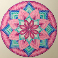 Ružová mandala 1
