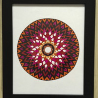 Tmavočervená mandala 2