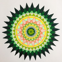 Zelená mandala 6